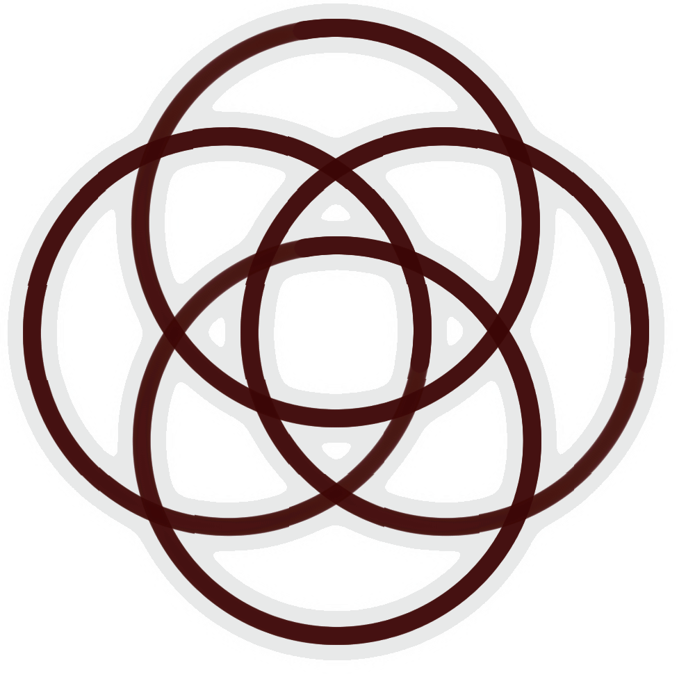 emmengard's plural unity rings, 4 interlocking circles outlined in white